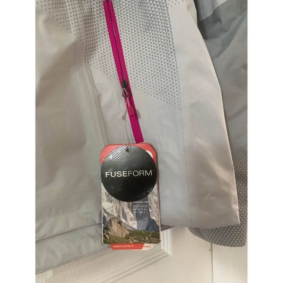 NEW Women's Small | THE NORTH FACE Waterproof Hooded Jacket Coat | Grey Pink - Picture 8 of 8